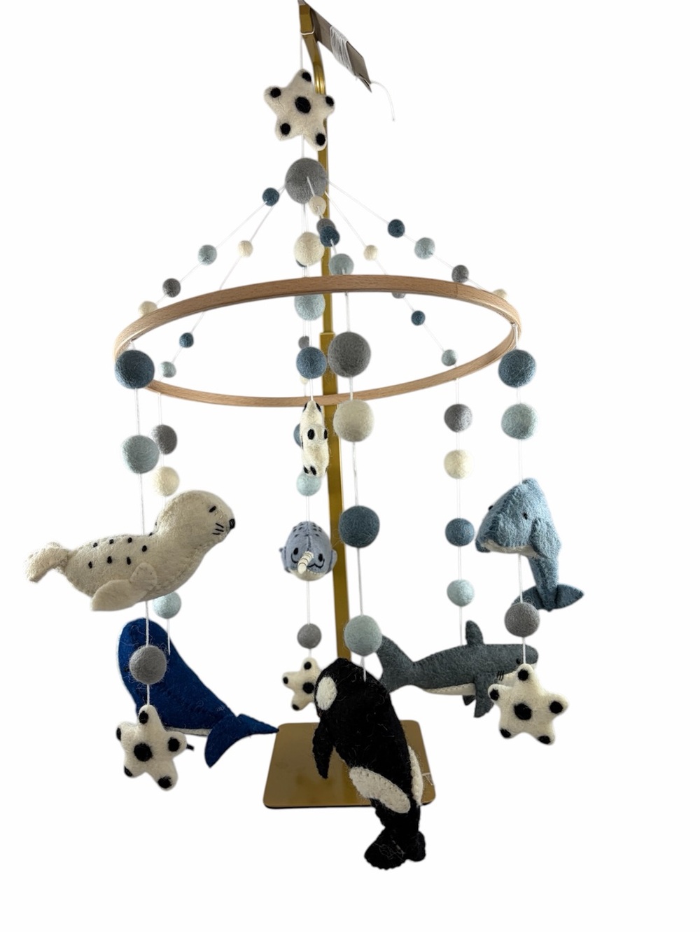 Tik Tak Design Company Ocean Animals Baby Mobile, Felted Wool, New in Box